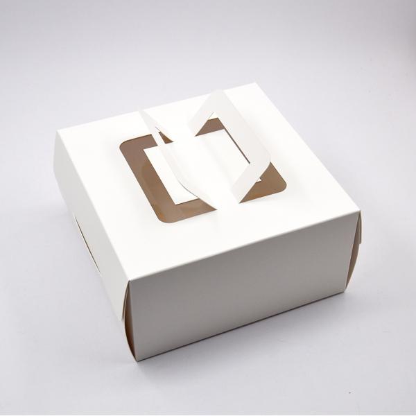 Janela transparente de papel de arte dobrável 8x8x4 4x4x4 8x4x4 Caixa de bolo