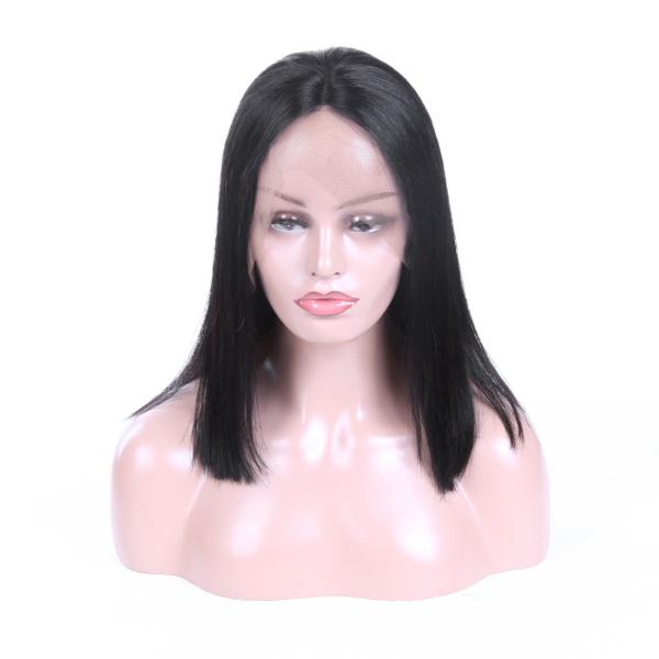 Perucas puras do laço do cabelo do Virgin/perucas dianteiras do laço para a seda das mulheres negras em linha reta