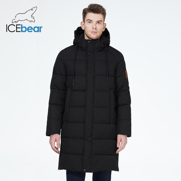 Windproof 100cm Long Padded Jacket Breathable Mens Long Padded Coat