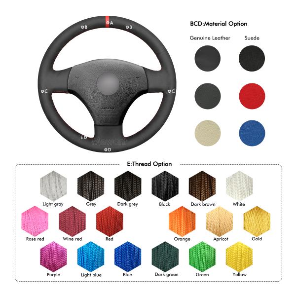 Glossy Red Carbo Fiber Design Style Steering Wheel Cover Wrap for Honda Civic 11 2022