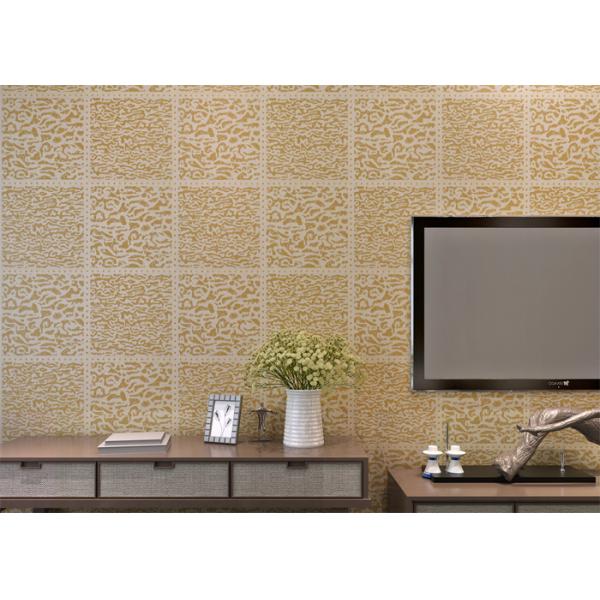 Light Brown Non Woven Wallcovering European Style Wallpaper For Living Room