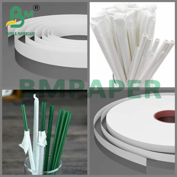 25mm x 1000m Food Grade Wrapping Straws White Paper With Jumbo Roll 28g 25 mm x 1000 m palhinhas de embalagem de qualidade alimentar Papel branco com rolo Jumbo 28g