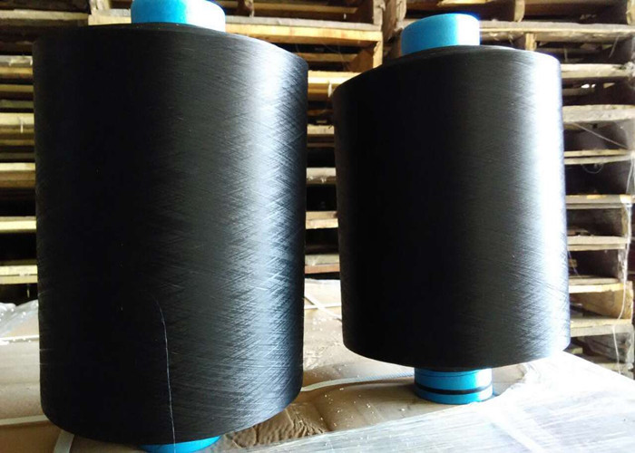 Black 100D / 144F SD DTY Polyester Yarn Filament Elastic Feature AA Grade