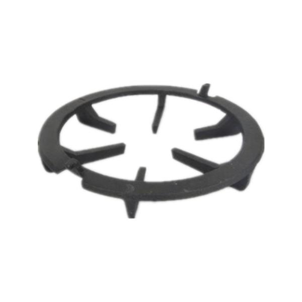                  Round Four-Stand Black Cast Iron Frame Supports Pan             