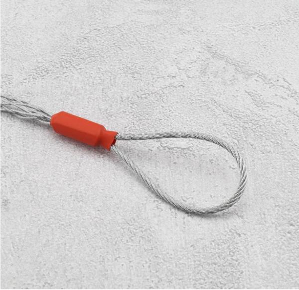 Agarre de tirón de cable para 6-10mm Cable galvanizado de acero inoxidable Cable antideslizante de tracción Manga de malla flexible Cable de cuerda de malla 27cm de longitud Negro
