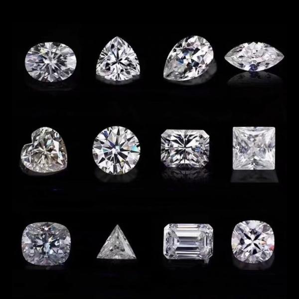 Customized Loose Moissanite Gemstones Solitaire Emerald Cut Pink