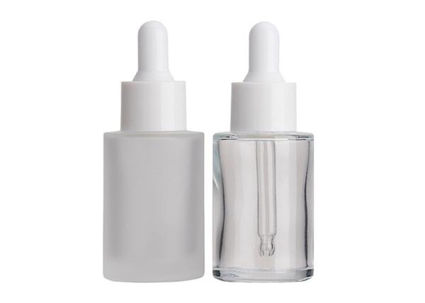 Amber Serum Glass Essential Oil claramente geada engarrafa a garrafa do conta-gotas 30ml