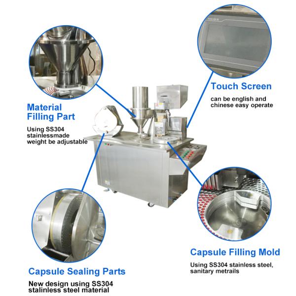 Granular Pellet Pill Sealing Capsule Filling Machine 12000pcs/H