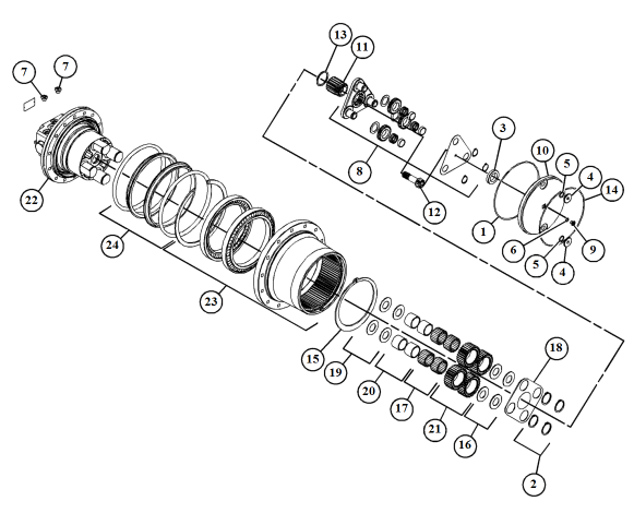 Отверстие установки 12-M14 мотора 528-9315 перемещения экскаватора CAT T7T2 CAT E306