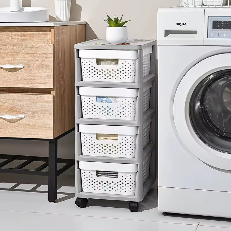Hot Sale Durable Plastic Storage Cabinet Drawers Multi Layer Cabinet Drawer Cart with Wheels for Home Office