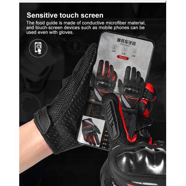Microfiber Night Reflective Strip Motorbike Motorcycle Gloves Motocross Gloves Motorcycle