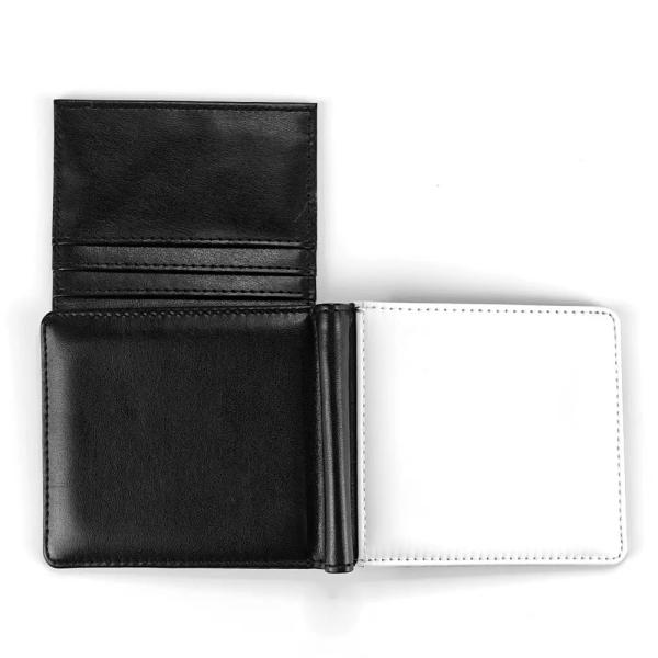 Sublimation Leather Flap Wallet Custom Bifold Wallet For Men