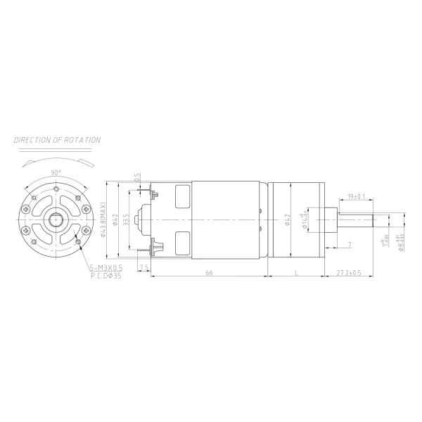 50kg Load 40w 50W High Torque 20rpm Rs 775 Dc Metal Gear Motor 12-24V
