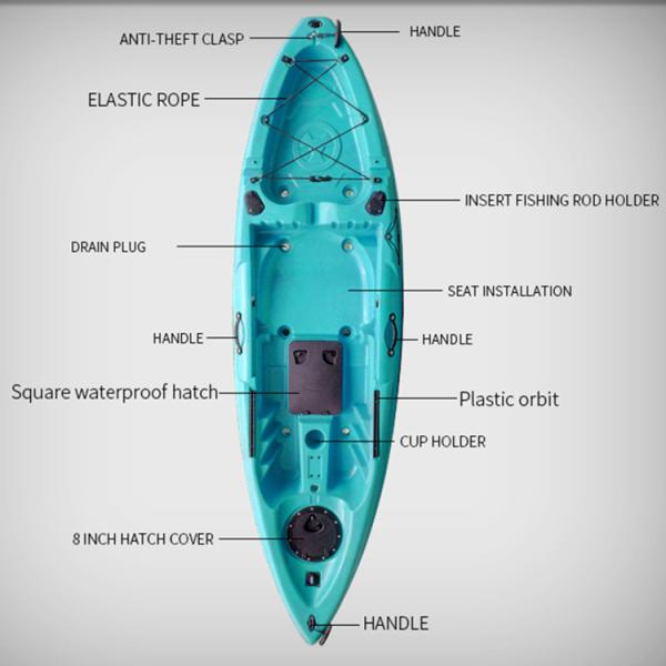 1 Man Fishing Kayak Water Sport Durable 8.85 Ft Sit on top Kayaks For Sale
