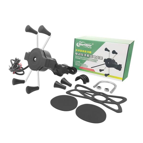 MORFAYER Dirt Bike Cell Phone Mount , 140cm 12W Bicycle Cell Phone Holder