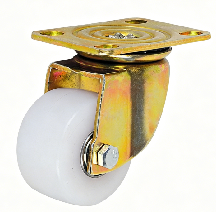 50mm Diameter Swivel Top Plate Caster High Capacity Full Injection Modified Nylon Steel Double Ball Bearing Castor Wheels