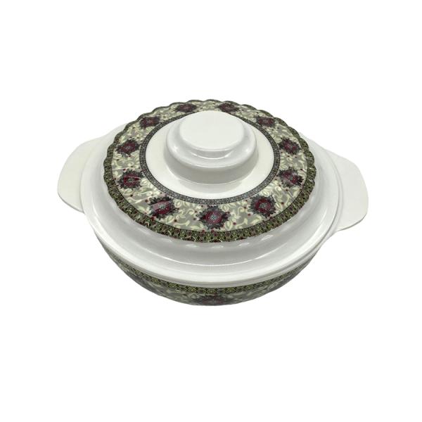 Ripple Melamine Salad Bowl With Lid Non Toxic 7.5