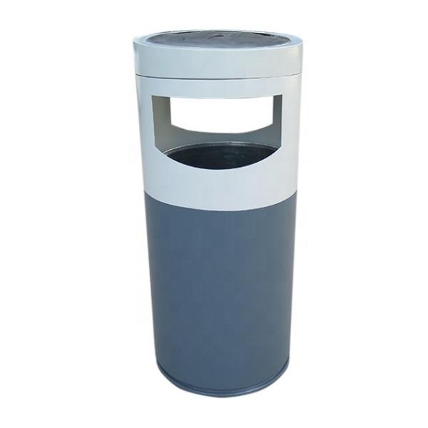 Outdoor Public Steel Garbage Can Park Street Metal Recycling Waste Trash Bin
