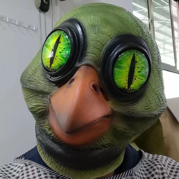 Latex Material Fantasy Mask for Role-Playing and Theatrical Use in One Size Fits Most Design
