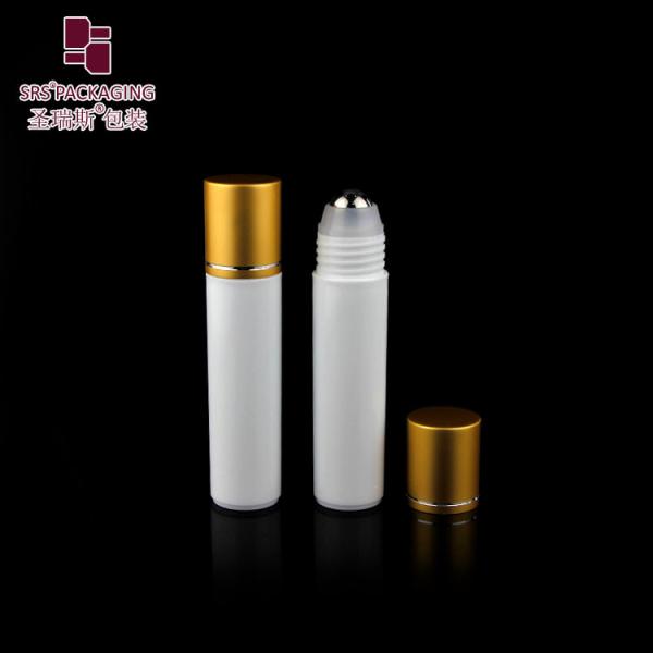 SRS packaging empty cosmetic white color round shape 30ml roller ball bottle