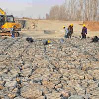 4*1*1M Commande en vrac Réseaux de gabions tissés Résolutions de cages en pierre résistantes à la rouille Pour les digues routières