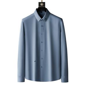 Camisas masculinas de outono 100% algodão de manga longa camisas formais para