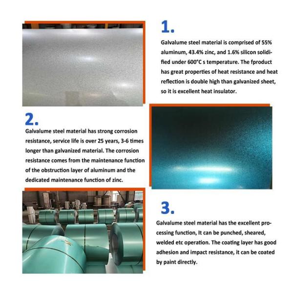 Горячий окунутый цинк алюминия Galvalume покрыл стальное ASTM A792
