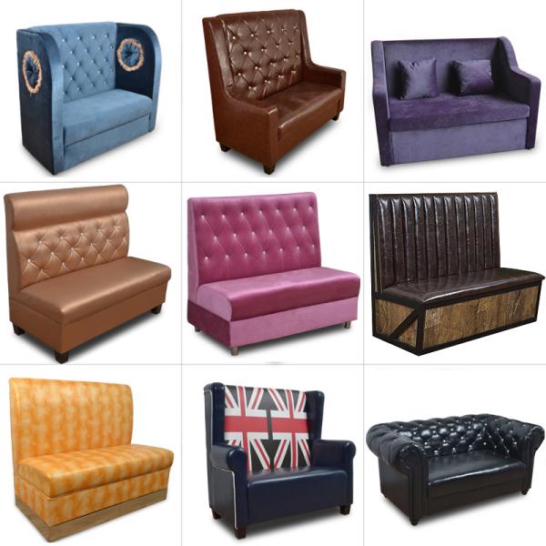England Commercial Booth Seating Leather Modern Restaurant Banquette Seating Bench