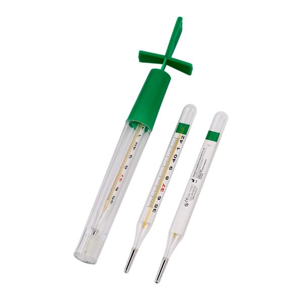 Medical Red Liquid Glass Armpit Rectal Oral Thermometer with Customized OEM Support
