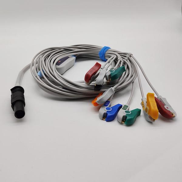 Куртка Mortara EKG TPU привязывает 12 кодирование по цвету руководства Pin Hypertronix Connecto AHA/IEC