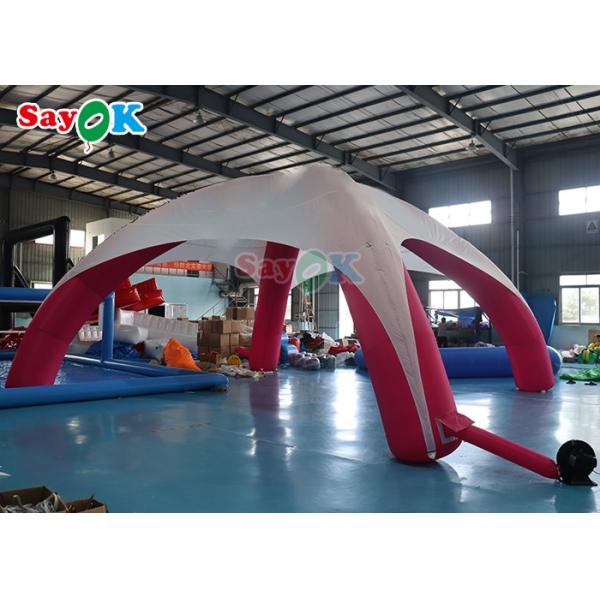 Event Sponsored X Shape Inflatable Spider Tent Advertising Promo Tent White And Pink 	Inflatable Air Tent