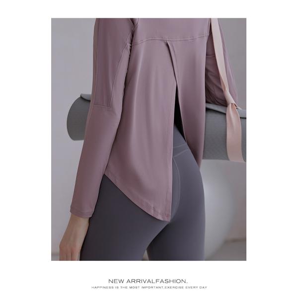 Back Slit Mesh Shoulder Womens Long Sleeve Sweatshirt For Spring