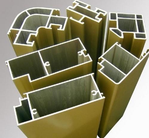 Anodized structural sliding aluminum doors Profiles , Powder Paint