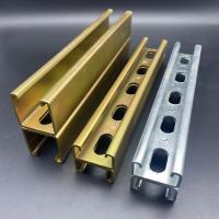 Manufacturer Gold Galvanized Slotted Double Strut Channel