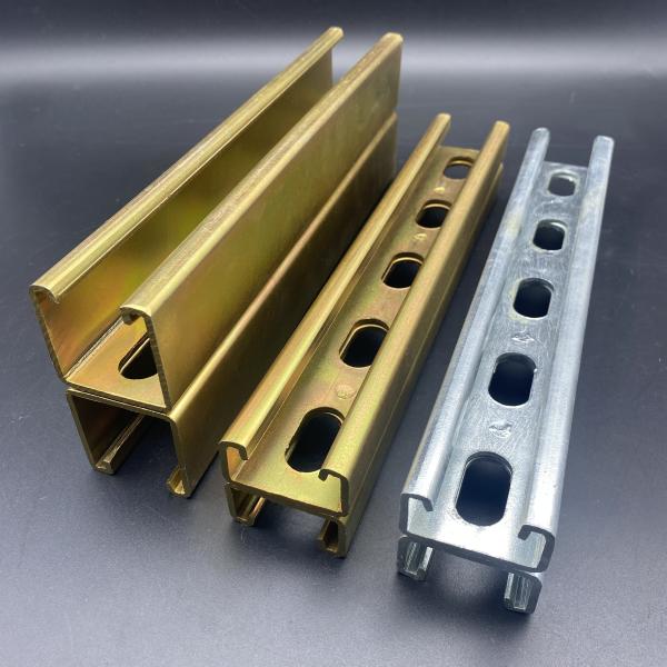 Manufacturer Gold Galvanized Slotted Double Strut Channel