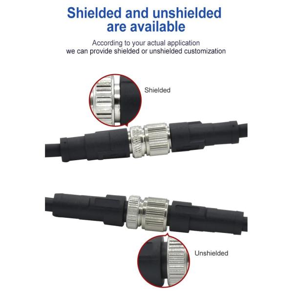Электрический Пин М8 3 код водонепроницаемый разъем мужской женский прямоугольный локоть Пвк Пур силовой кабель