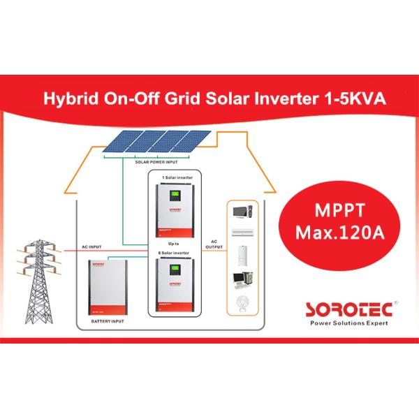 4kva Solar Power Inverters , solar based inverter with 80A MPPT Controller
