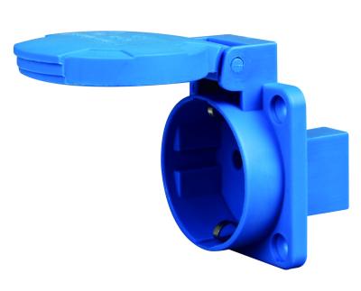 230V do PA impermeável das tomadas e dos soquetes 16Amp do Pin do azul 2 material do nylon