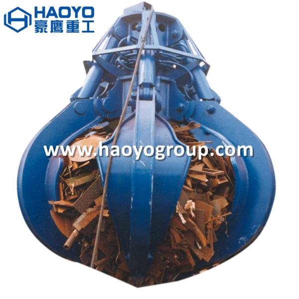 1m3 metal scrap handling electric hydraulic orange peel grab