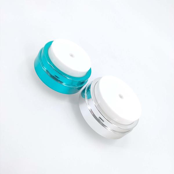 Face Luxury Cosmetic Cream Jar Containers 15g 30g 50g Vacuum Acrylic Double Wall