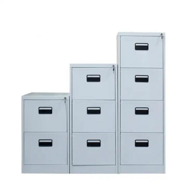 Knocked Down Vertical 4 Drawer Standard Steel Filing Cabinet For Office Storage
