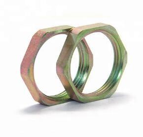 Custom Brass Heavy Hex Nuts / Hex Panel Nut M4 X 12 Size With Grade 4.8
