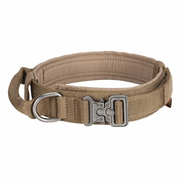 Tactical Adjustable Nylon Dog Collar K9 Heavy Duty Metal Buckle With Handle