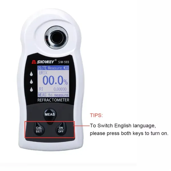 Digital Sugar Brix Meter Portable Refractometer Model Sw-592 593