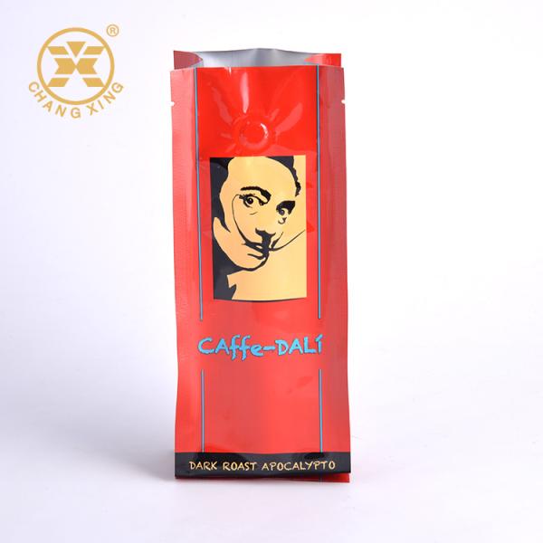 Алюминиевые напечатанные сумки кофе упаковывая с сумкой кофе Gusset стороны фасоли жаркого метки частного назначения клапана и застежка-молнии упаковывая