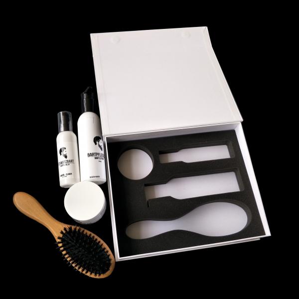 White Book Shaped Box Black Stamping Logo Magnet Closure With EVA Foam Insert