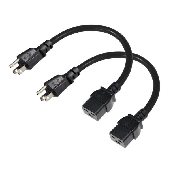 NEMA 5-15P から C19 電源コード 6 フィート 125V PVC ジャケット