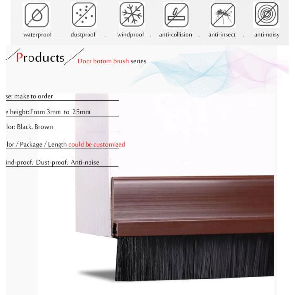 100%PP Dustproof Insectproof Window Door Accessories Seal Brush Strip Weather Stripping