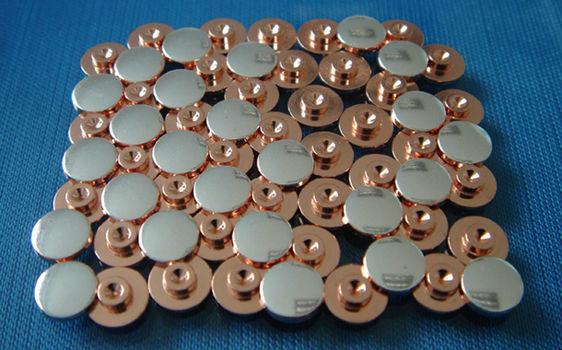 AgCdO Silver Plated Electrical Contacts / Silver Cadmium Oxide Contacts For Relays