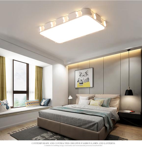 Tri-color/non-pole dimming small/medium/big simple and fashionable bedroom/living room/balcony ceiling lamp
